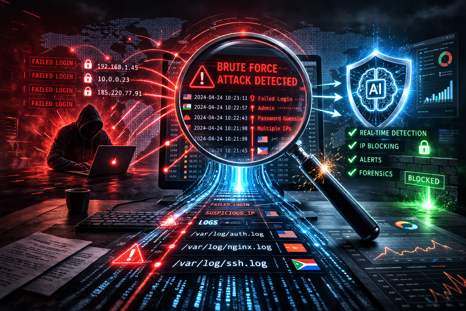 Detect Brute Force Attacks in Logs: Techniques for Security Teams